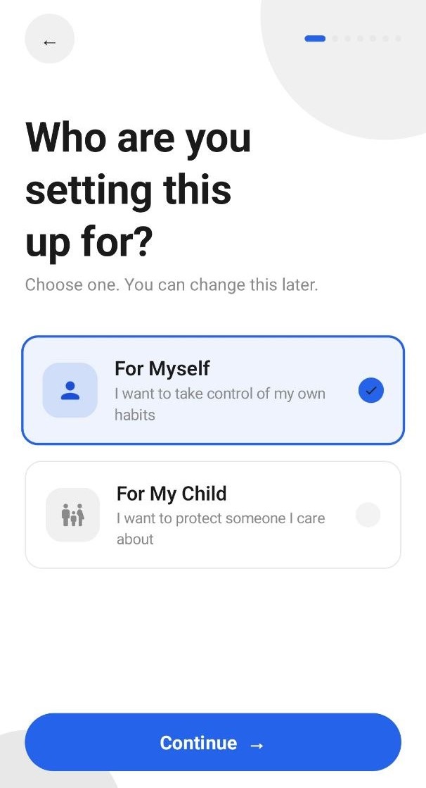 NoGree onboarding — Who are you setting this up for?