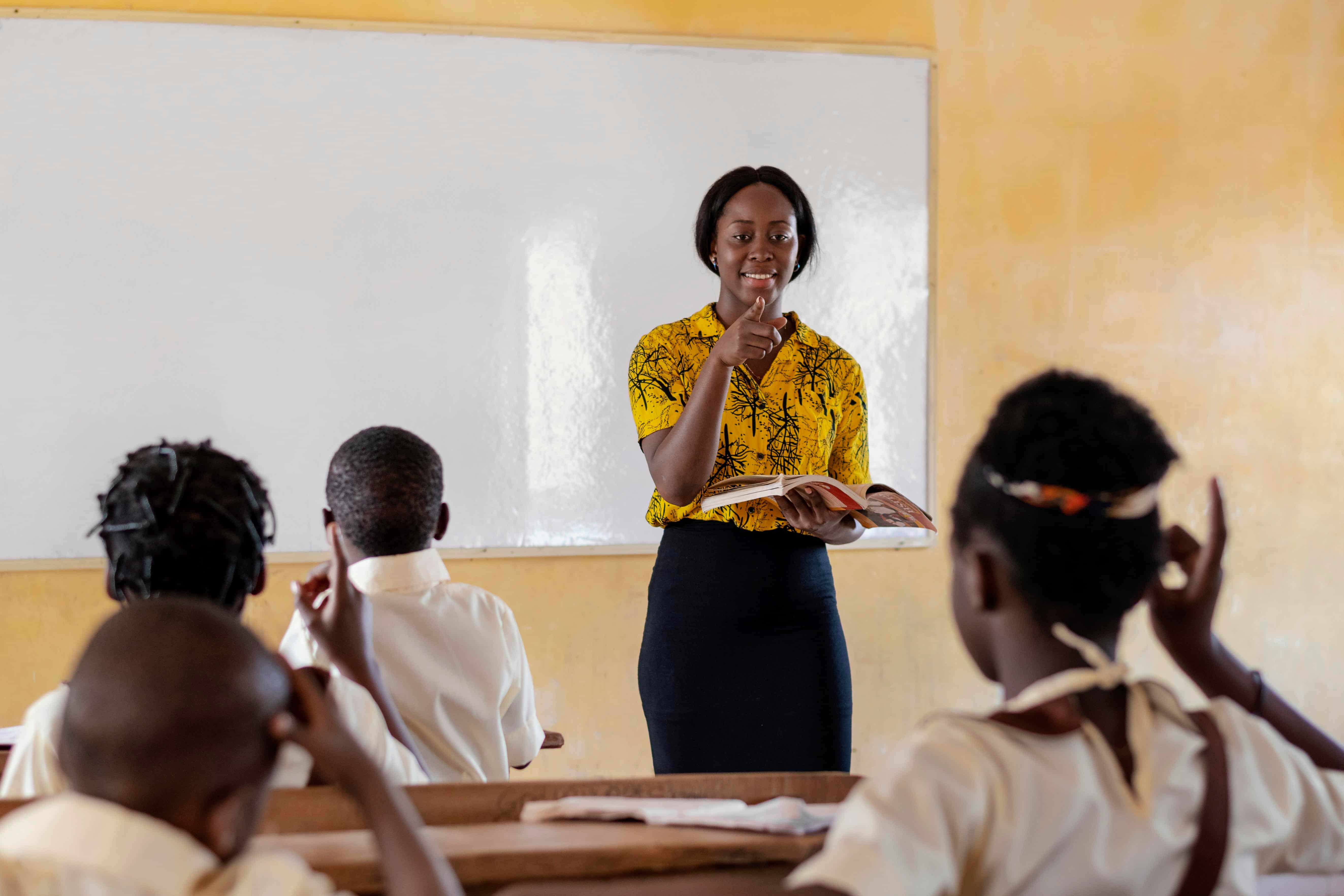 Nigerian school environment, students in class