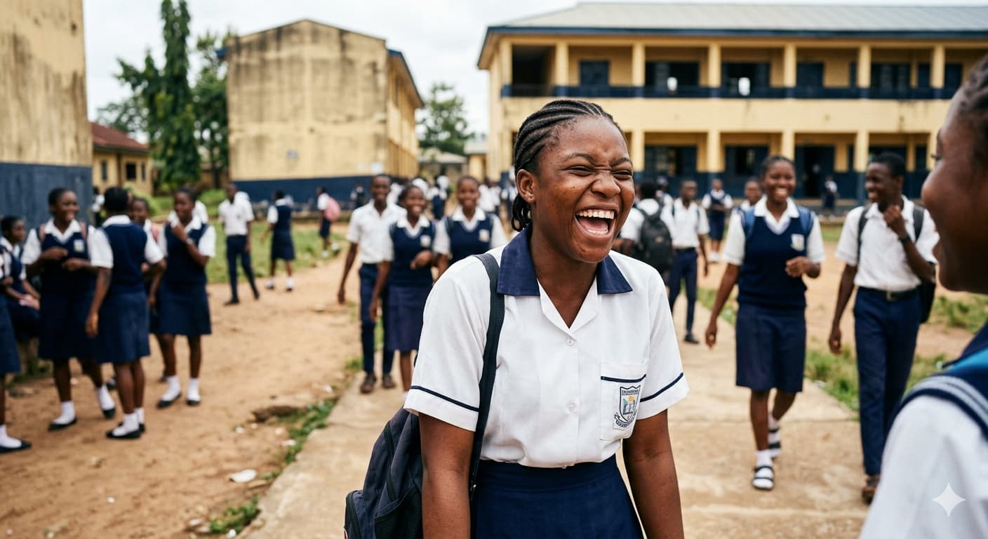 Nigerian students at school